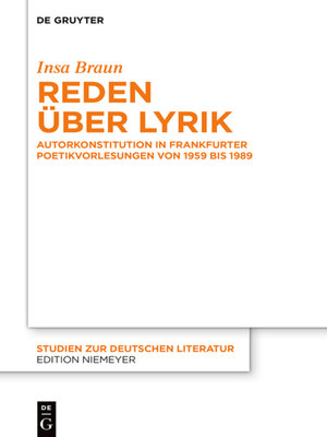 cover image of Reden über Lyrik